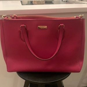 Like new Kate Spade pink tote! Perfect as a book/laptop bag for school or work.